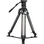 SIRUI Pro video statyvas komplektas SQ100 su VHS18 skystos galvos - anglies pluošto statyvas su 25 kg nešimo galia, šoninė įkrovimo skystos galvos sistema, žemės išskirtuvas ir ARRI rankena profesionaliam vaizdo filmavimui