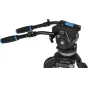 SIRUI Pro video statyvas komplektas SQ100 su VHS18 skystojo galva, šoniniu įkrovimo lizdu ir nešiojimo rankena profesionaliam filmavimui