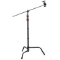 Shape CST40 40 C-Stand su slidine koja, juodas anoduoto aliuminio konstrukcijos, reguliuojamas aukštis ir rankenos įrangai tvirtinti