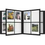 Polaroid stiliaus nuotraukų rodymo stendas su įvairiomis kvadratinėmis nuotraukomis, tinkamas Polaroid Studio kavos stalo fotoalbumui