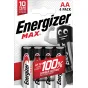 ENERGIZER Max AA 4 Pack - Long-lasting power, holds charge for 10 years