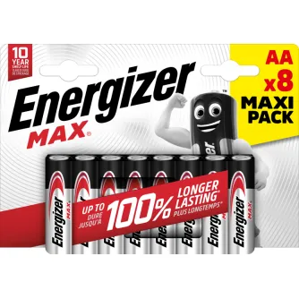 Energizer Max AA 8 Pack - Long-lasting power, holds charge for 10 years Energizer Max AA 8 Pack - Long-lasting power, holds charge for 10 years