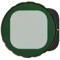 PolarPro LiteChaser 17 mm VND 4/8 stopo filtras - viršutinis vaizdas į iPhone 15/16/17 kintamo neitralaus tankio filtrą, skirtą šviesioms sąlygoms ir suderinamumui su LiteChaser Pro sistema