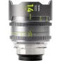 NiSi Athena Prime Rewind 14mm T2.4 PL-Mount kinematografinis objektyvas su pritaisytu skydeliu, rodantis priekį ir šoną su fokuso žiedu ir fluoreskuojančiomis žymomis