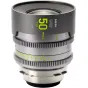 NiSi Athena Prime Rewind 50mm T1.9 PL-Mount kinematografinis objektyvas su senoviniu dizainu, priekis pabrėžia fokuso ratą ir fluoreskuojančias žymes.