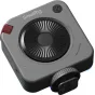 SmallRig 5821 Neo mini LED video šviesa P108 Nebula Gray su RGBWW šaltiniu, priekinis vaizdas, rodantis kompaktišką dizainą, šaltakalio montavimo galimybę ir 1/4 colio sriegį universaliam montavimui.