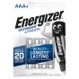 Energizer Ultimate Lithium AAA baterijų 4 paketas su 20 metų galiojimo laikotarpiu, ilgiausiai trunkančios baterijos pasaulyje skaitmeniniams fotoaparatams ir žaidimų įrenginiams