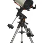 Celestron Advanced VX montas su 8 colų EdgeHD teleskopu – priekis ir šonas vaizdas, su rankine tvarkykle, smulkiais reguliavimo ratais ir Fastar suderinamu optiniu vamzdžiu, skirtu astrofotografijai f/10, f/7 ir f/2.8