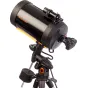 Celestron metalinis T-Adapter SCT DSLR/SLR kameroms su teleskopo užpakalinės dalies sriegiais – tvirtas šoninis vaizdas ant statyvo