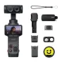 Insta360 Luna Ultra Creator Bundle kosminio juodo spalvos su 8K sensoriumi, 12-kartiniu zoom objektyvu ir atskiriamu liukens ekranu, naudojamas su pilnu priedų komplektu, įskaitant Mikro Pro TX, plačiakampį objektyvą ir nešiojam
