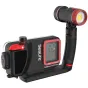 SeaLife SportDiver Pro 2500 po vandeniu filmavimo korpusas su 2500 lumenu Sea Dragon LED šviestuvu, priekis rodantis telefonui skirtą skyrių ir valdymo mygtukus