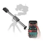 Edelkrone SliderPLUS v6 su vertikaliu moduli v2 ant statyvo, valdomas per išmanųjį telefoną, idealus kinematografiniams judesių kontrolei