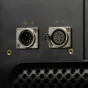 Ikan Lyra Half x 1 DMX studijos šviesos galinė panelė su DMX IN ir DMX OUT jungtimis profesionaliam apšvietimo valdymui
