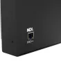 Ikan Aura POE++ 19 colių monitoriaus galinė pusė su Ethernet uostu PoE++ maitinimui ir NDI vaizdo perdavimui.