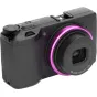 Ricoh GR IIIx fotoaparatas su stilingu NiSi rožiniu ir sidabriniu objektyvo apvalkalu, suteikiančiu prabangų išvaizdą