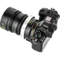 NiSi Athena PL-Z adapteris, jungiantis PL-mount objektyvą prie Nikon Z kameros, rodo lygų, precizišką suderinimą ir lengvą dizainą