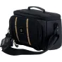 PolarPro RoadRunner 6L petiesis krepšys su taninėmis detalėmis, skirtas Leica Q3, Sony FX3 ir DJI Air 3S, su šoninėmis kišenėmis ir nuimamu kišeniu.