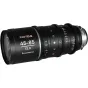 Laowa Proteus Zoom 2X anamorfinis objektivas 45-85mm T2.9 su PL prijungimu ir Canon EF adapteriu, pabrėžiantis zoom diapazoną ir tikslias fokuso žymes