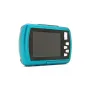 DiFox Easypix Aquapix W3027 Wave vandensatsparos fotokamera ledinės mėlynos spalvos, priekis su 2,7 colų ekranu ir valdymo mygtukais