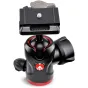 Manfrotto Mini MH494-BH kompaktinė rutulinė galva su greito paleidimo plokšte, įtempimo reguliavimo rankenėle ir lygio burbulais, tinkama beveikiniams ir DSLR kameroms
