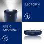 Panasonic KX-TF400EXC mėlynas mobilusis telefonas su LED žibintuvu ir USB-C įkrovimo portu