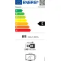 Panasonic 65 colių 4K LED televizoriaus TX-65LX650E energijos efektyvumo žymė su E reitingu ir HDR energijos sąnaudų detalėmis