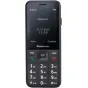 Panasonic KX-TF200 juodas belaidis telefonas su 2,4 colių spalvotu ekranu, matomas priekis su klaviatūra ir skambučio mygtukais
