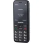 Panasonic KX-TF200 juodos spalvos belaidis telefonas su 2,4 colio spalvotu ekranu, fiziniais mygtukais ir laisvų rankų funkcija.