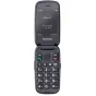 Panasonic KX-TU550EXB juodojo atidarytino mobiliojo telefonu su apšviestomis klavišomis, skubios pagalbos mygtuku ir 2,8 colio spalvotu ekranu
