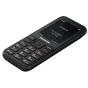 Panasonic KX-TU250EXB juodas tvirtas telefonas su 2,4 colų spalvotu ekranu, fiziniais mygtukais ir skubios pagalbos mygtuku priekinėje pusėje