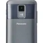 Panasonic KX-TU160 pilkojo mobiliojo telefono nugarė su įmontuotu blitzu ir patogia mygtukų išdėstymu