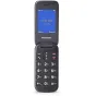 Panasonic KX-TU400EXR sulankstomas mobilusis telefonas su dideliais mygtukais ir SOS funkcija, juodas dizainas, 2,4 colio TFT ekranas, rodantis laiką ir datą