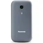 Panasonic KX-TU400EXG pilkojo atspindžio bežiedinis telefonas: nugarinė pusė su kamera ir pirštų atspaudų jutikliu