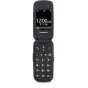Panasonic KX-TU446EXR smūgiams atsparus flip telefonas su 2,4 colių ekranu, didelėmis mygtukais ir raudonu akcentu skambučio mygtuke