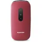 Panasonic KX-TU446EXR raudonos spalvos belaidis telefonas su 2,4 coliu ekranu ir smūgiamsiatsparus, tinkamas kišeninėms ir krepšinėms naudojimui