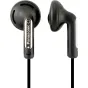 Panasonic RP-HV154E-K ausinės su ergonominiu dizainu ir 1.2 m ilgio kabeliu, vaizdas iš priekio ir šono