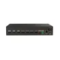 AVMATRIX 4K HDMI chroma raktų prietaiso užpakalinė pusė su 3 HDMI įvadais ir 4 HDMI išvadais realaus laiko chroma raktavimui, įskaitant DSK, fono ir priekio plano įvestis bei PGM, matės, švarų ir papildomus išvestis