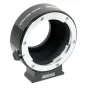 Metabones Leica R į Micro Four Thirds adapteris juodas matinis šoninis vaizdas su preciziška vario konstrukcija ir elektroniniu diafragmos valdymu