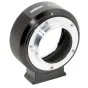 Metabones Leica R į Micro Four Thirds adapteris juodas matinis šono vaizdas su preciziškai pagaminta metaline konstrukcija ir matomais varžtais tvirtinimui
