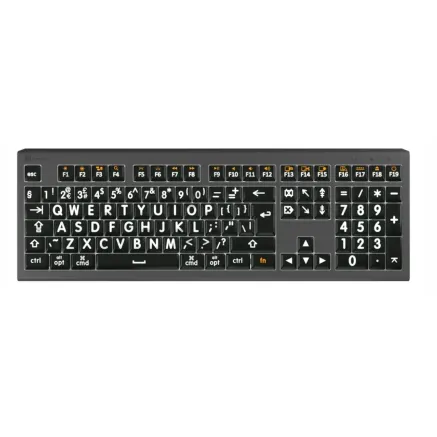 LogicKeyboard XLPrint ASTRA 2 MAC White on Black UK