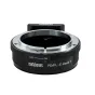 Metabones Canon FD/FL į E-mount T adaptorius su elektroniniu diafragmos valdymu, turintis nuimamą Arca tipo trikojį pagalį ir patvarią vario konstrukciją.