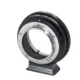 Metabones Canon FD į Fuji X-mount adapteris MB_FD-X-BT1 su nuimamu Arca-tipo stovyklės pėda, juodo matinio apdailos, šoninis vaizdas