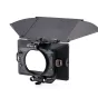 Tilta Mirage Pro matinė dėžė su atidarytu viršutiniu vėliavėle, 15 mm šakelės montu ir 114 mm objektyvų užtvankos tvirtinimu