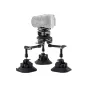 Tilta Hydra x Dan Ming greito panavimo sistemos pagrindinis komplektas su DSLR kamera, įmontuota į sukimosi pavaros pagrindą greitoms panavimo nuotraukoms