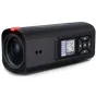 TelyCam Vision+ 4KZ dėžės kamera su 20X optiniu zoomu ir NDI HX3 transliacijos palaikymu, kairysis priekio vaizdas su objektyvu ir valdymo panele su jutikliniu ekranu