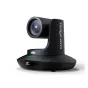 TelyCam Vision+ SE 4K PTZ kamera, juodo spalvos, priekis rodantis 12-kratį optinį zoomą ir 4K UHD žymę