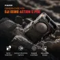 Tilta pilna kameros saugykla titano pilkos atspalviuose DJI Osmo Action 5 Pro su magnetiniu filtrų tvirtinimu ir dviguba greita baterijų keitimo sistema.