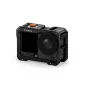 Tilta pilnos kameros saugyklas DJI Osmo Action 6 - juodas spalvos priekis su ilgesniais mygtukais ir šaltasis šuošas montavimo taškas