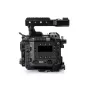 Tilta pilnos kameros korpuso Fujifilm GFX ETERNA - tvirtas priekinės pusės vaizdas su integruotu įrašymo mygtuku, viršutinio monitoriaus kabelio tvirtinimu ir 15 mm vamzdelių montavimo taškais priedams