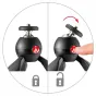 Manfrotto PIXI mini stovelis juodoje spalvoje su greitu paleidimo galvos mechanizmu ir 1/4 colio montu